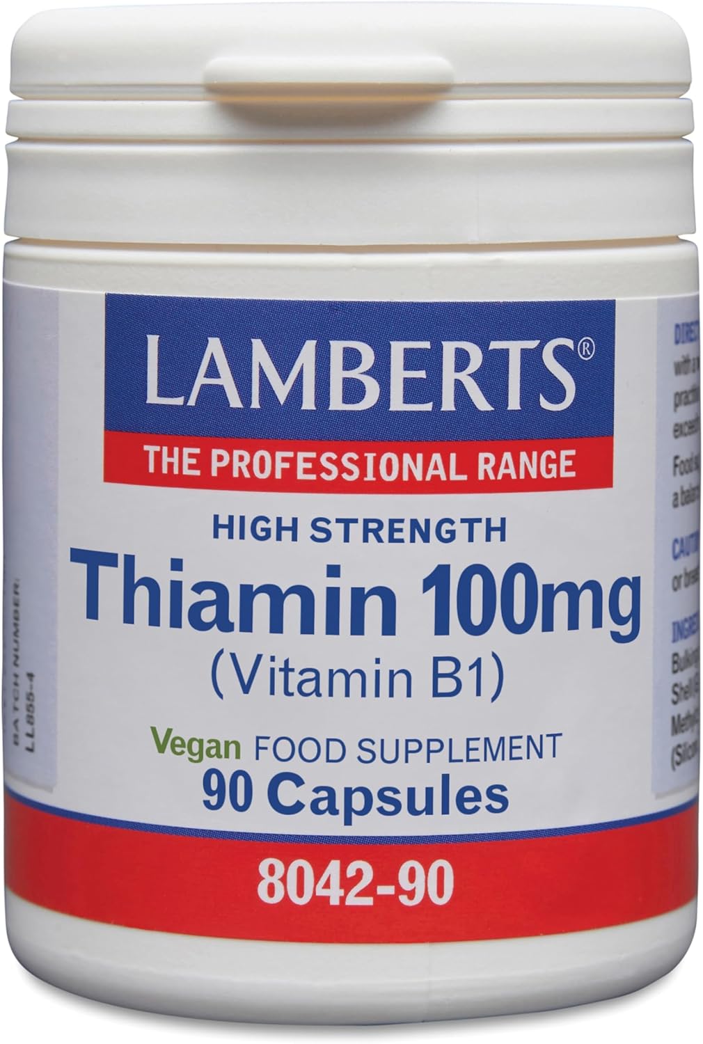Tiamina 100 mg - 90 Cápsulas
