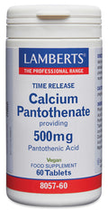 Pantotenato de Calcio 500 mg Lib Sostenida - 60 Tabletas
