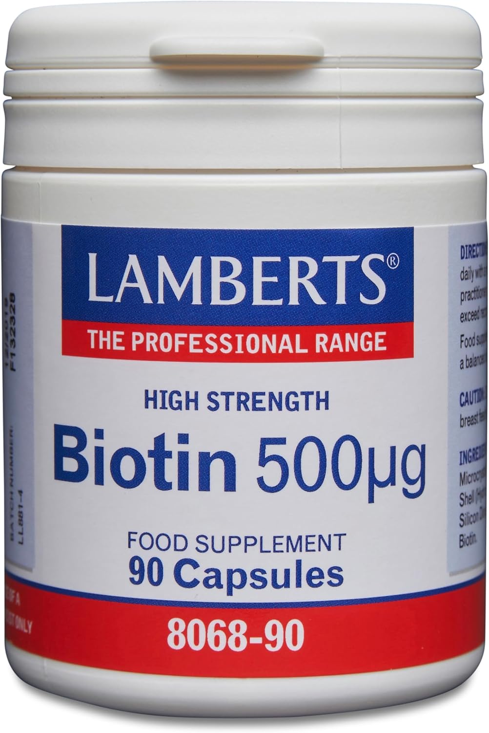 Biotina 500 ug - 90 Cápsulas