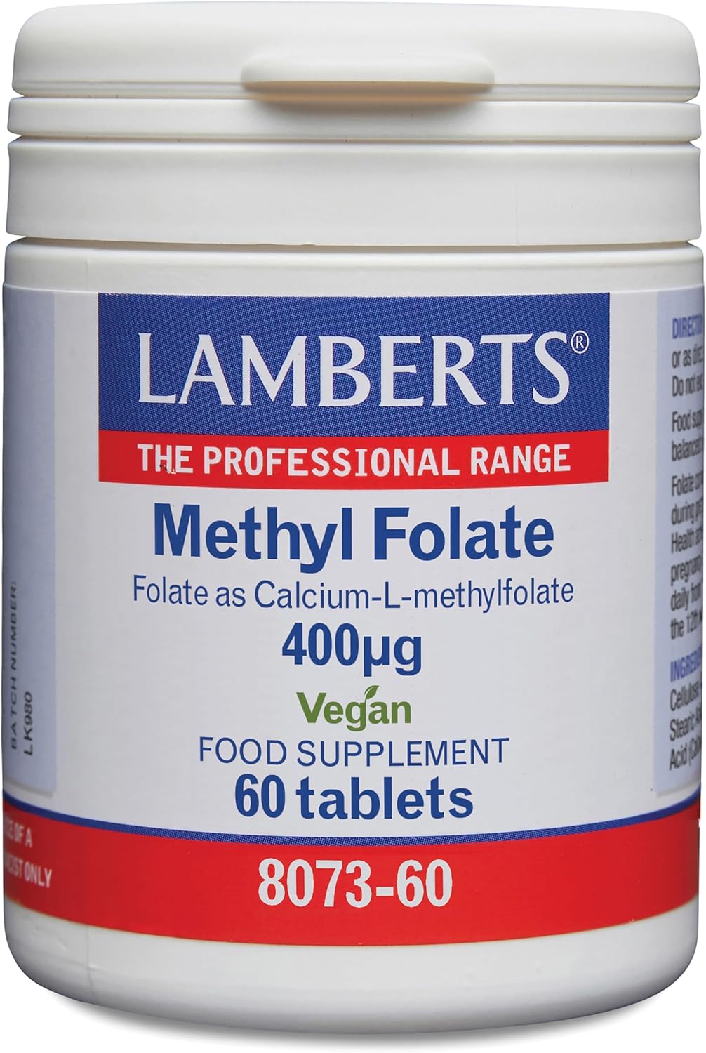 Methyl Folate 400 ug - 60 Tabletas