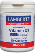 Vitamina D3 1000 UI (25 ug) - 120 Cápsulas