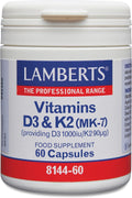 Vitamina D3 1000 UI + K2 90 ug - 60 Cápsulas