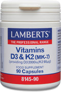 Vitamina D3 2000 UI + K2 90 ug - 90 Cápsulas