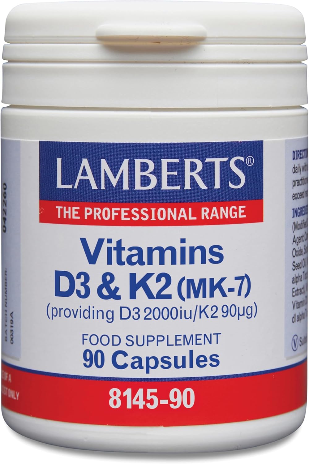 Vitamina D3 2000 UI + K2 90 ug - 90 Cápsulas
