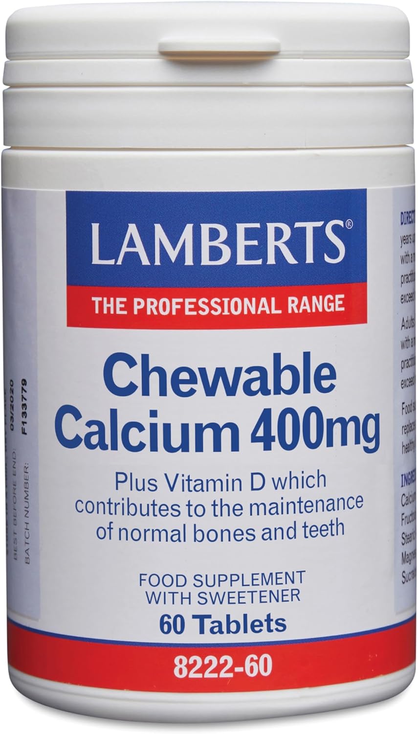 Calcio Masticable 400 mg - 60 Tabletas