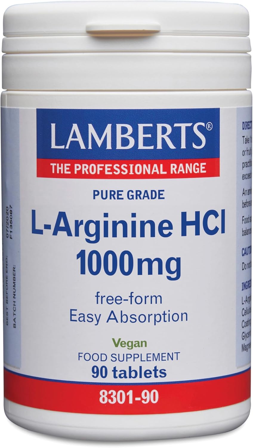 L-Arginina HCl 1000 mg - 90 Tabletas