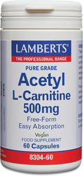 L-Acetil Carnitina HCl 500 mg - 60 Cápsulas