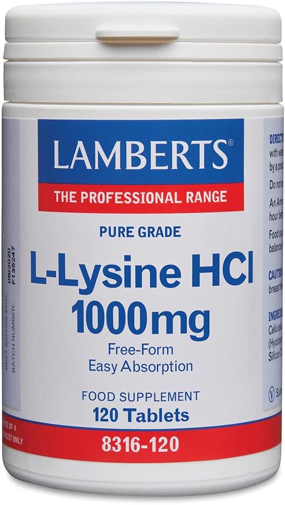 L-Lisina HCl 1000 mg - 120 Tabletas