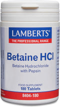 Betaína HCl 324 mg y Pepsina 5 mg - 180 Tabletas
