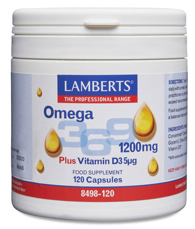 Omega 3,6,9 1200 mg + Vitamina D3 - 120 Cápsulas