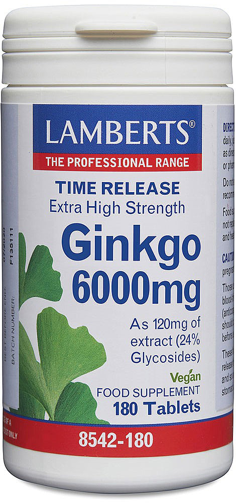 Ginkgo Biloba 6000 mg - 60 Tabletas