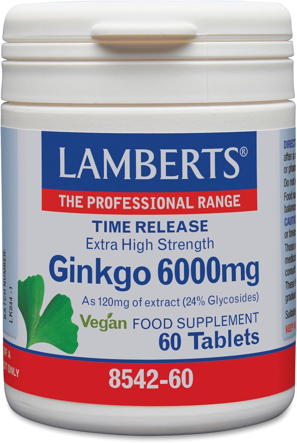 Ginkgo Biloba 6000 mg - 60 Tabletas