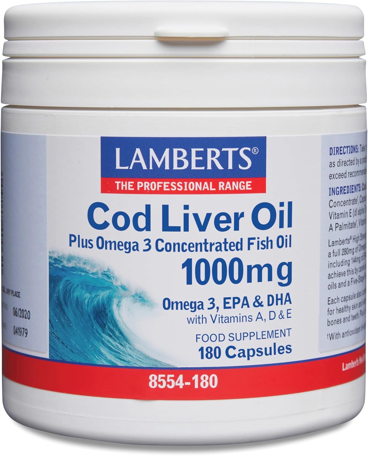 Aceite de Hígado de Bacalao con Vit A, D y E - 180 Cápsulas