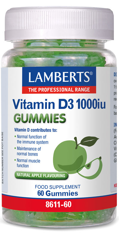 Vitamina D3 1000 UI (25 ug) - 60 Gummies