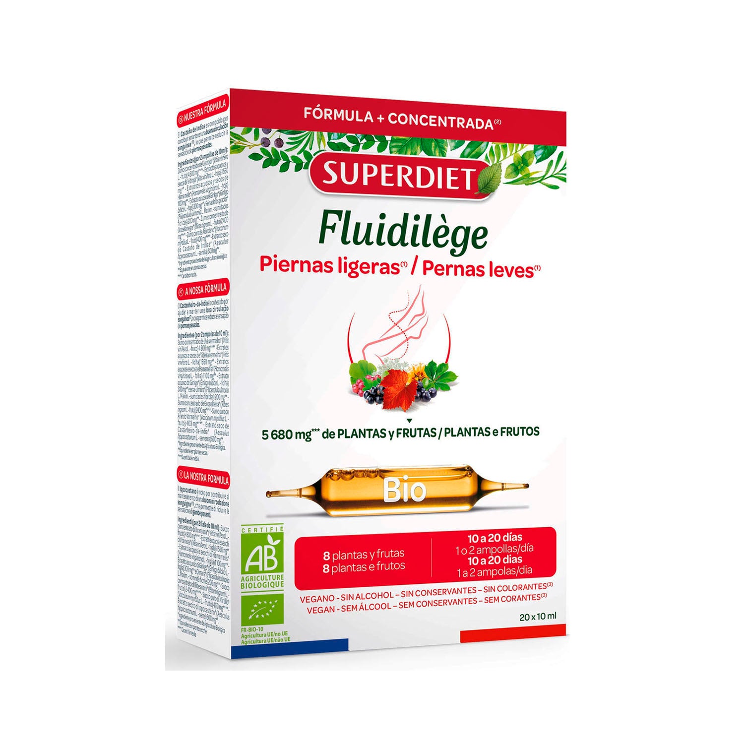 Superdiet Fluidilege Bio - 20 Ampollas