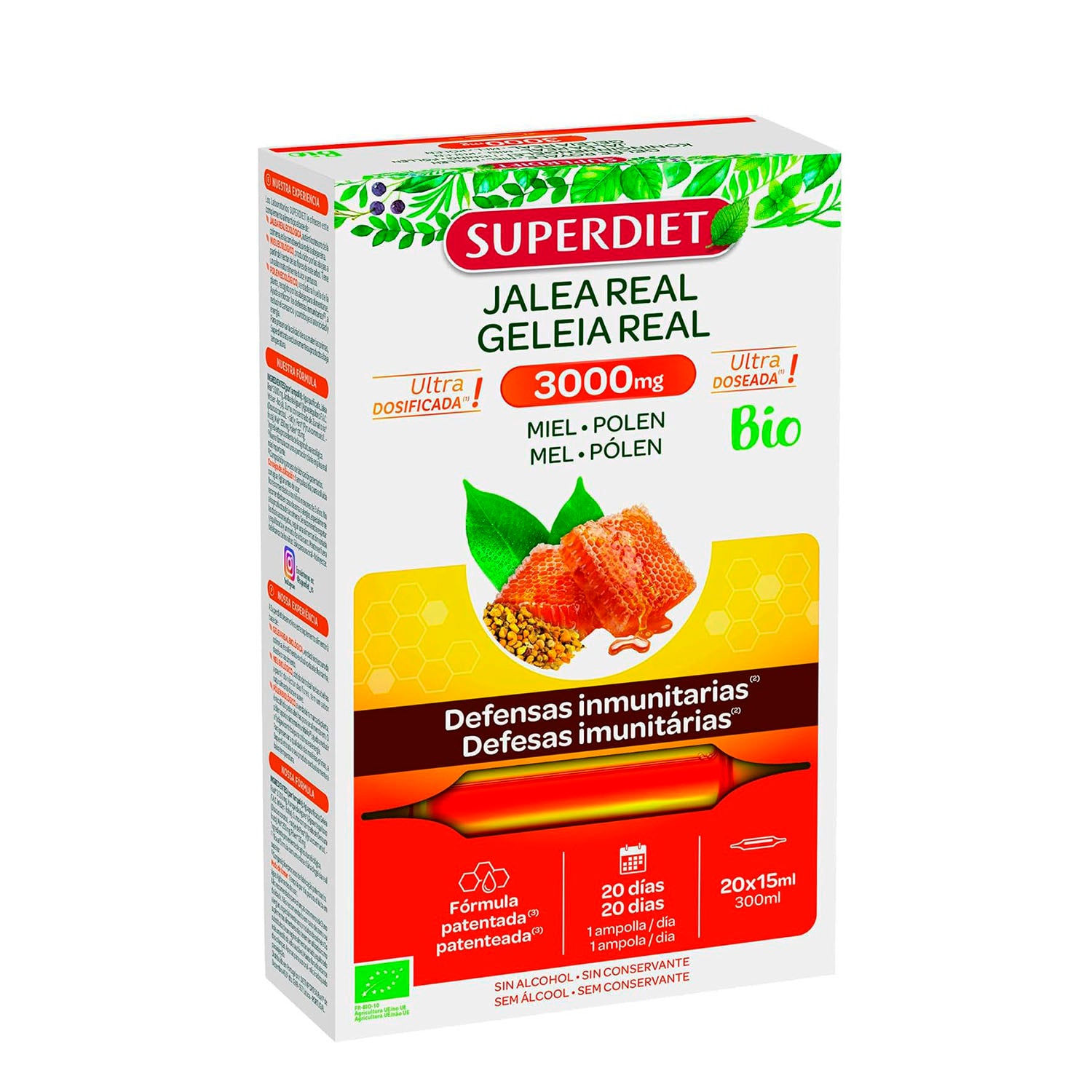 Superdiet Jalea Real 3000mg - 20 Ampollas
