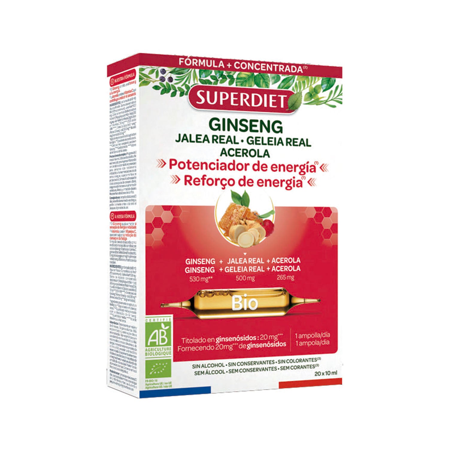 Superdiet Jalea Real con Ginseng Bio - 20 Ampollas