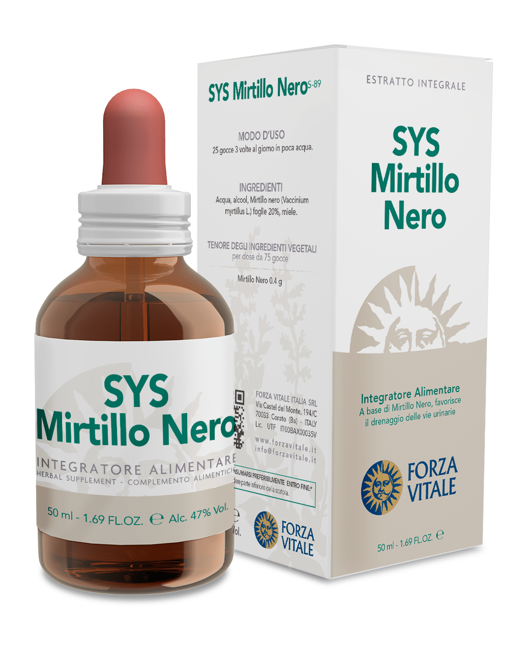 Forza Vitale Sys Mirtillo Nero Arándano - 50 ml   