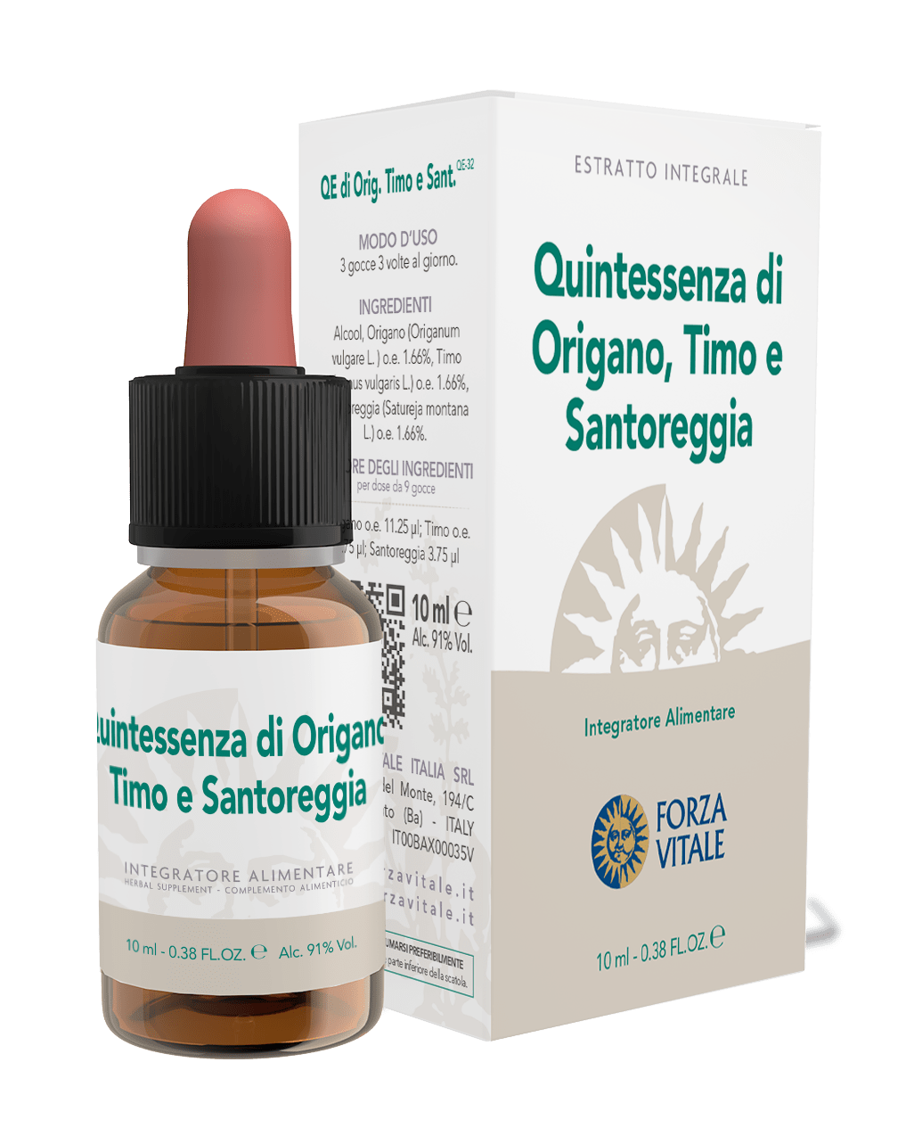 Forza Vitale Qe Origano Timo Santoreggia Orégano Tomillo Ajedrea - 10ml