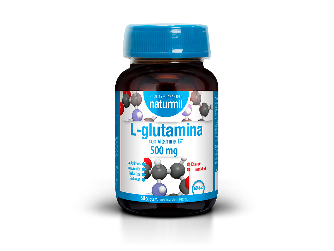 L Glutamina 500mg - 60 Cápsulas                                                                          