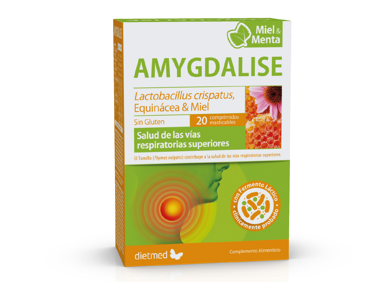 Amygdalise Menta - 20 Comprimidos Masticables