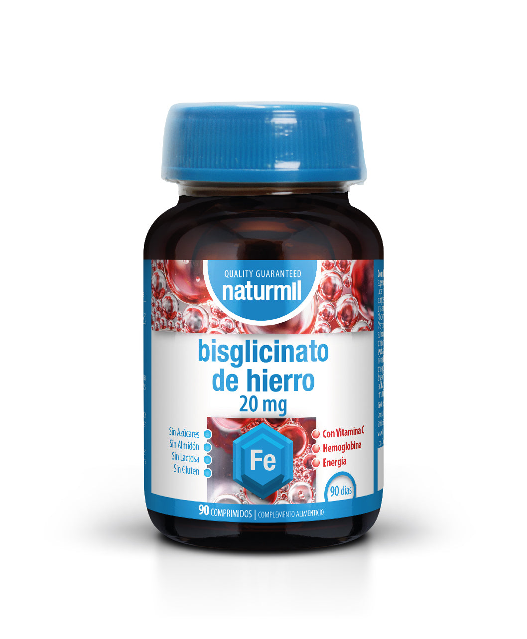 Bisglicinato de Hierro 20mg - 90 Comprimidos                                                               