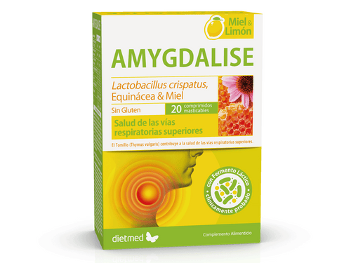 Amygdalise Miel y Limón - 20 Comprimidos Masticables