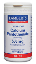 Pantotenato de Calcio 500 mg Lib Sostenida - 60 Tabletas