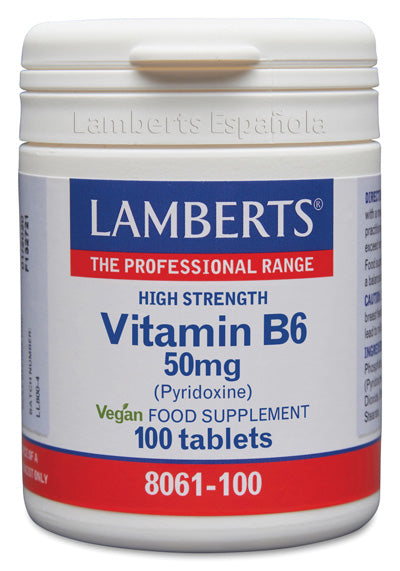 Vitamina B6 50 mg - 100 Tabletas