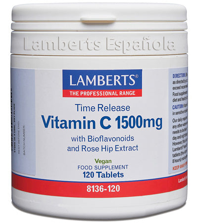 Vitamina C 1500 mg + Bioflavonoides Time Release - 120 Tabletas