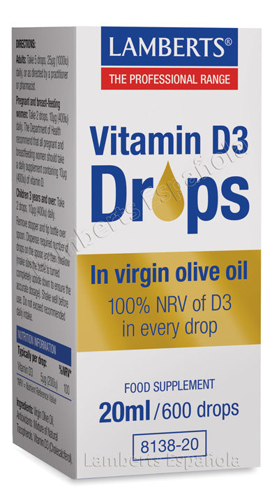 Vitamina D3 líquida 600 gotas - 20 ml
