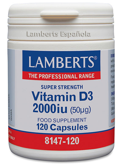 Vitamina D3 2000 UI (50 ug) - 120 Cápsulas