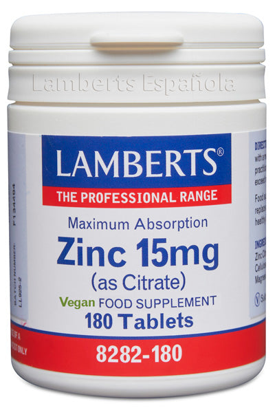 Zinc 15 mg - 180 Tabletas