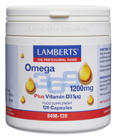 Omega 3,6,9 1200 mg + Vitamina D3 - 120 Cápsulas