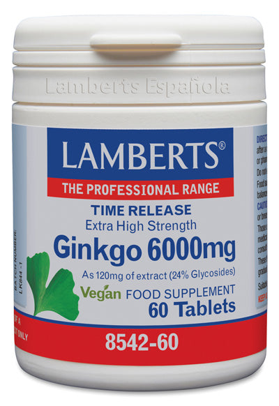 Ginkgo Biloba 6000 mg - 60 Tabletas 