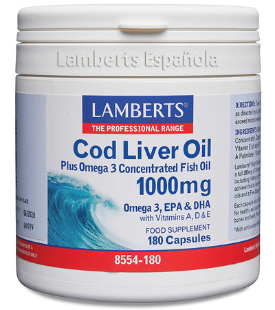 Aceite de Hígado de Bacalao con Vit A, D y E - 180 Cápsulas