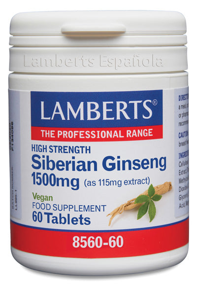 Ginseng Siberiano 1500 mg - 60 Tabletas
