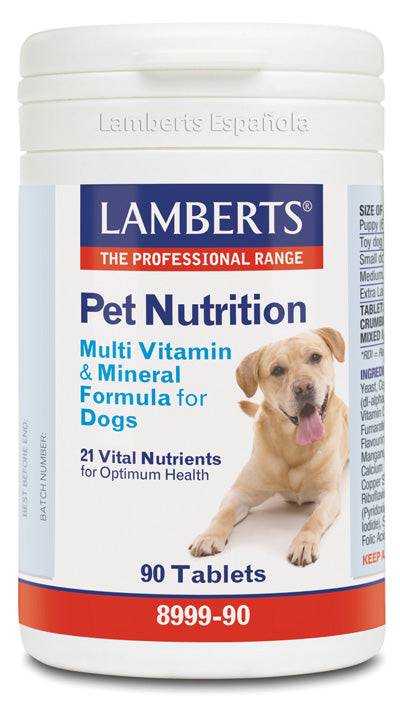 Pet Nutrition Vitaminas y Minerales para Perros - 90 Tabletas